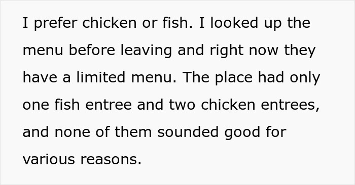 Wife Doesn't Attend Her Husband's Promotion Dinner All Because Of Her Picky Eating, The Internet Gives Her A Wake-Up Call Wife Doesn't Attend Her Husband's Promotion Dinner All Because Of Her Picky Eating, The Internet Gives Her A Wake-Up Call