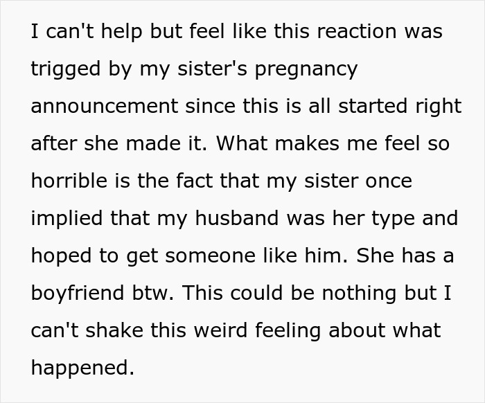 "My Husband Started Acting Strangely Upon My Sister's Pregnancy Announcement"