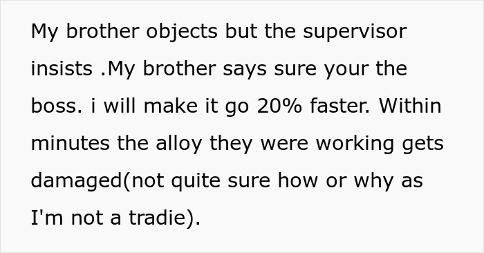 “Sure, You’re The Boss”: Supervisor Insists Worker Increase Machine Speed Above Its Limits, Regrets It Within Minutes “Sure, You’re The Boss”: Supervisor Insists Worker Increase Machine Speed Above Its Limits, Regrets It Within Minutes
