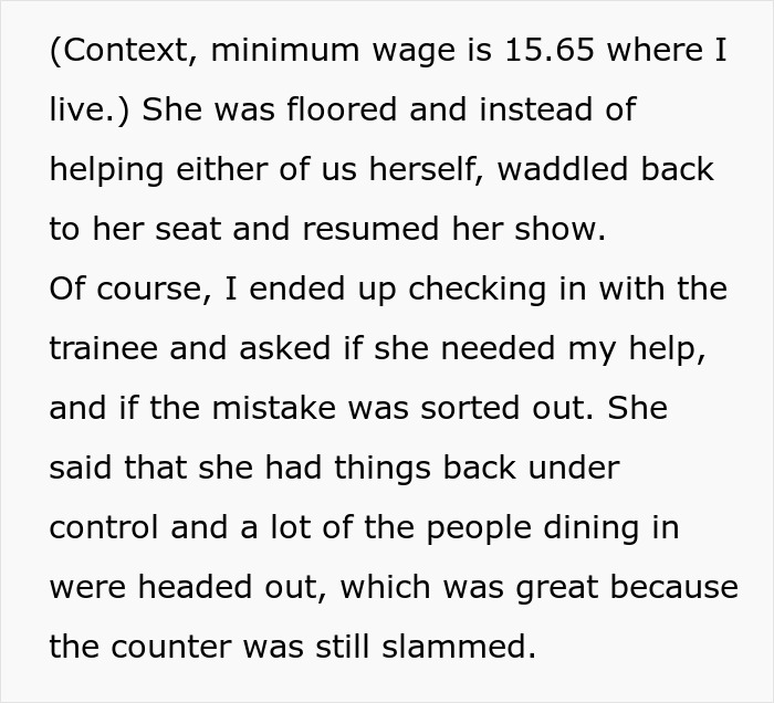 Manager Tells Waitress To Leave The New Girl Alone Or She'll Lose Her Tips While She Just Sits On Their Phones, Regrets It When Things Get Out Of Hand Manager Tells Waitress To Leave The New Girl Alone Or She'll Lose Her Tips While She Just Sits On Their Phones, Regrets It When Things Get Out Of Hand