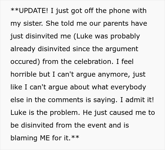 Man Wants A Personal Invitation To Christmas At In-Laws, Gets Himself And His Wife Uninvited And Tries To Put The Blame On Her Man Wants A Personal Invitation To Christmas At In-Laws, Gets Himself And His Wife Uninvited And Tries To Put The Blame On Her