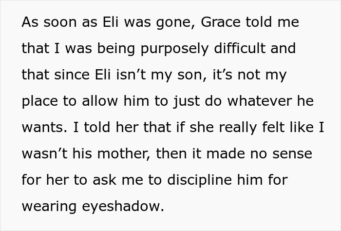 Mom Has The Perfect Response For MIL After She Calls Her Stepson's Eyeshadow Ridiculous, Drama Ensues