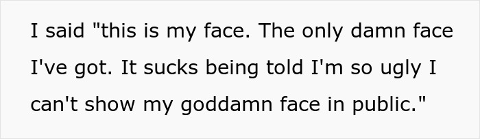 "Am I The Jerk For Leaving Significant Facial Scarring Uncovered On A Plane And Being Confrontational When Asked To Cover It?" "Am I The Jerk For Leaving Significant Facial Scarring Uncovered On A Plane And Being Confrontational When Asked To Cover It?"