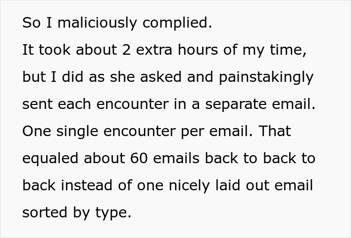 "Oh, You Want Individual Emails? You Got It": Woman Teaches A Passive-Aggressive Coworker A Lesson On Email Etiquette "Oh, You Want Individual Emails? You Got It": Woman Teaches A Passive-Aggressive Coworker A Lesson On Email Etiquette