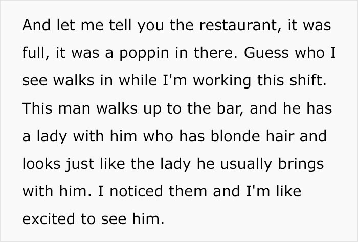 People Are Cracking Up At This Story Of A Bartender Who Accidentally Exposed A Cheating Customer Because Of Her Poor Eyesight