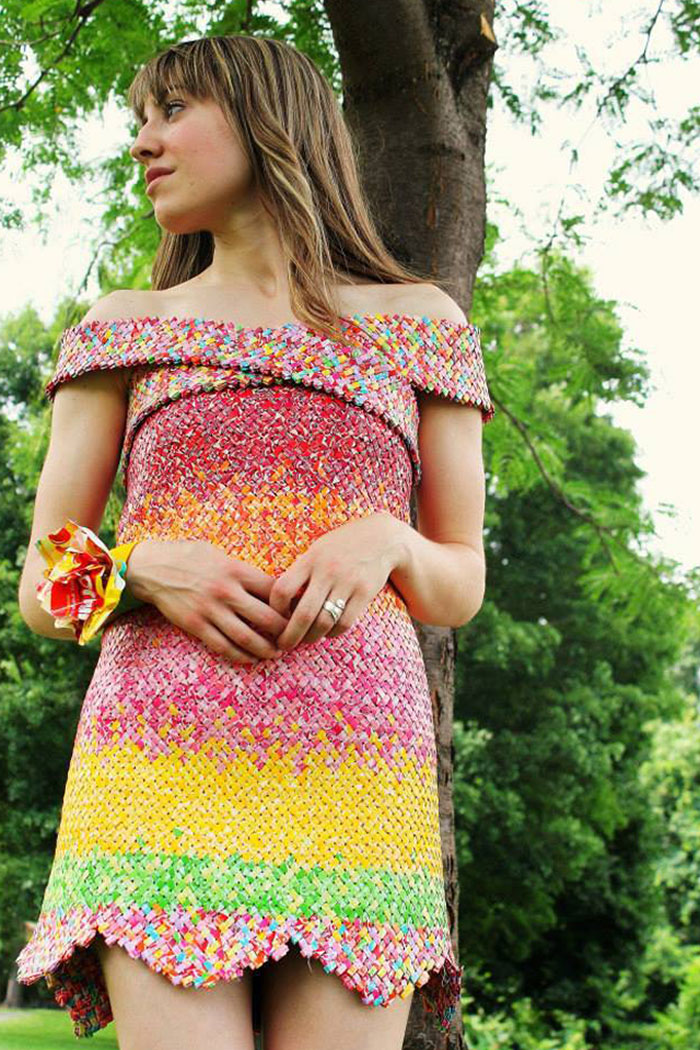 A Girl Spent Four Years And Used 10,000 Starburst Wrappers To Make This Amazing Dress