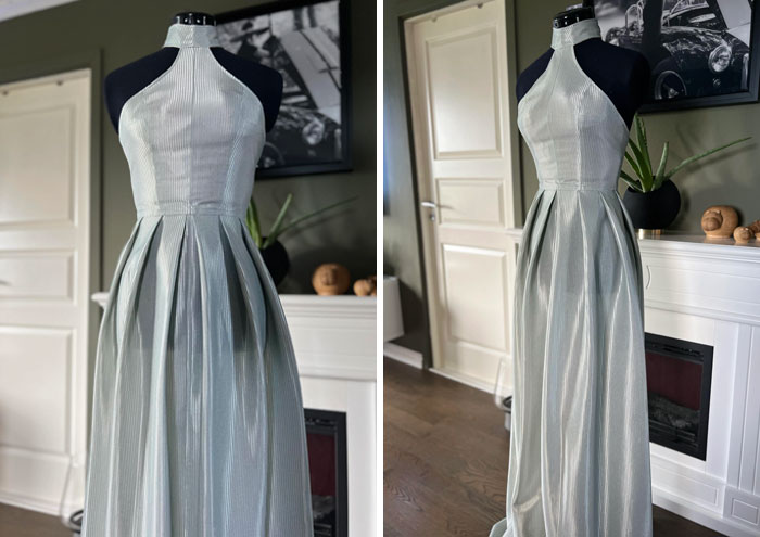 I Made A Floor-Length Dress Out Of Shiny Curtains