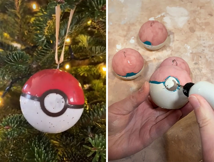 I Made Pokeball Ornaments!