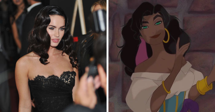 Esmerelda From Hunchback Of Notre Dame and similar looking picture of Megan Fox 