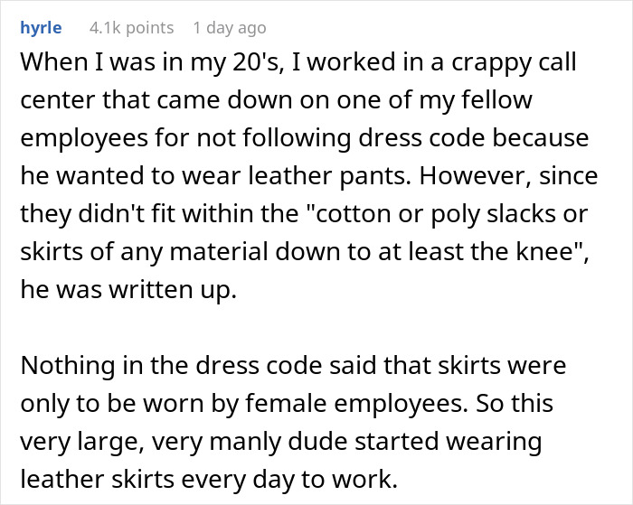 Restaurant Employee Alters Uniform To Comply With The Dress Code And Teach Her Misogynistic Manager A Lesson