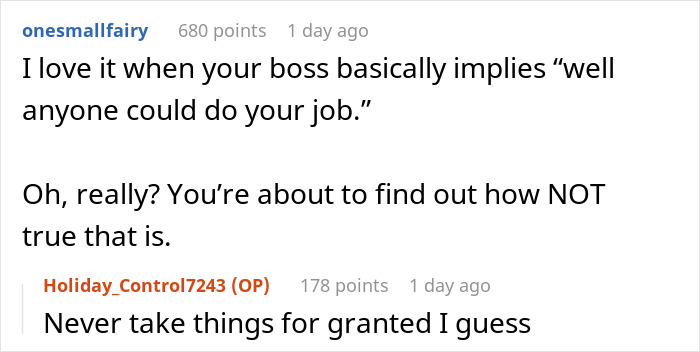 Boss Refuses To Approve Time Off For Exemplary Employee Since Too Much Important Work Depends On Them, So They Maliciously Comply Boss Refuses To Approve Time Off For Exemplary Employee Since Too Much Important Work Depends On Them, So They Maliciously Comply