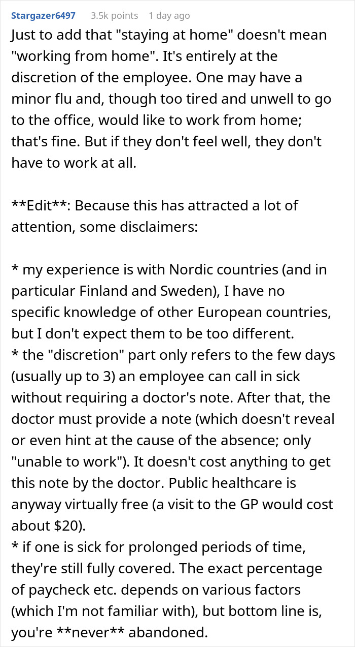 American Woman Discovers That The Netherlands Doesn’t Have The Concept Of “Sick Days” And Creates A Discussion Online