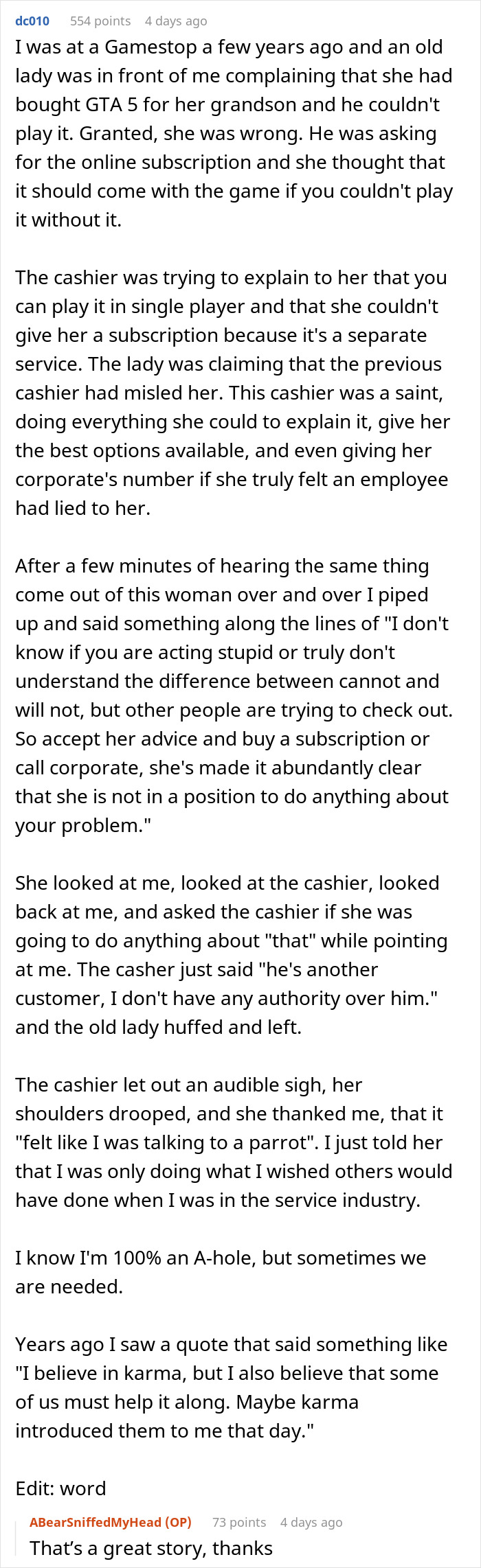 Man Finds Out That Him Taking A Karen Customer’s Cart Away Because She Disrespected A Walmart Employee Became Folklore At The Store