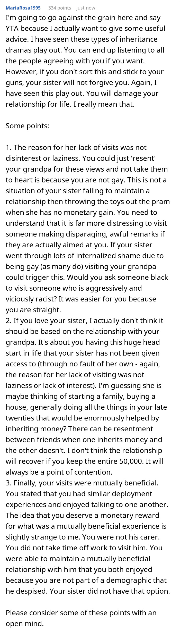 Sister Cut Ties With Grandad For His Anti-LGBTQ+ Views, Later Demanded Her Brother Share Half Of His Inheritance Sister Cut Ties With Grandad For His Anti-LGBTQ+ Views, Later Demanded Her Brother Share Half Of His Inheritance