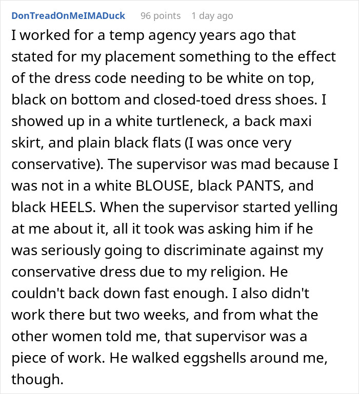 Restaurant Employee Alters Uniform To Comply With The Dress Code And Teach Her Misogynistic Manager A Lesson