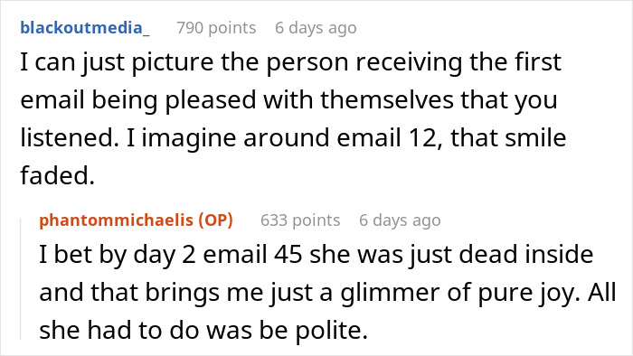 "Oh, You Want Individual Emails? You Got It": Woman Teaches A Passive-Aggressive Coworker A Lesson On Email Etiquette "Oh, You Want Individual Emails? You Got It": Woman Teaches A Passive-Aggressive Coworker A Lesson On Email Etiquette