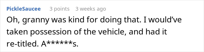 "They Begged Her To Move Her Car": Grandma Gets The Perfect Revenge On Couple After They Steal Her Deeded Parking Spot "They Begged Her To Move Her Car": Grandma Gets The Perfect Revenge On Couple After They Steal Her Deeded Parking Spot