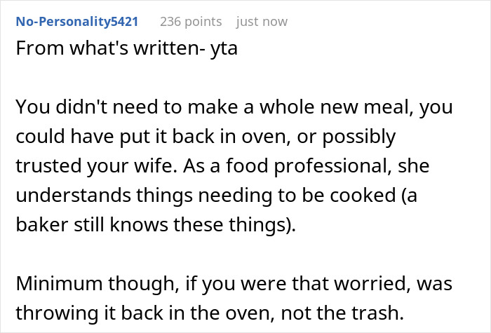 Dad Gets Bashed Online For Refusing To Serve Wife’s Undercooked Chicken To Kids