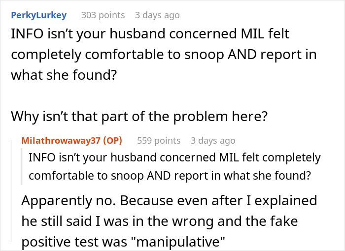 Woman Tells The Whole Family Her DIL Is Pregnant After Finding Her Positive Pregnancy Test, Is 'Heartbroken' After Discovering It Was A Trap To Expose Her Snooping Woman Tells The Whole Family Her DIL Is Pregnant After Finding Her Positive Pregnancy Test, Is 'Heartbroken' After Discovering It Was A Trap To Expose Her Snooping