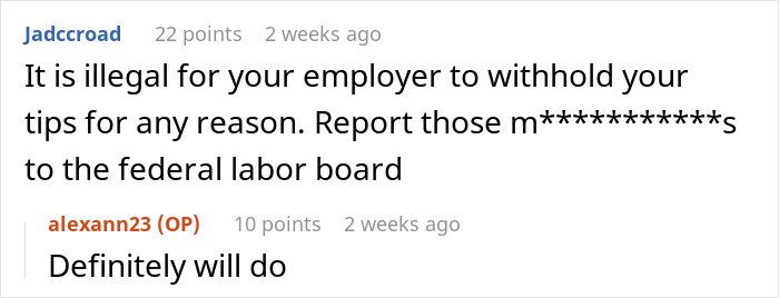 Manager Tells Waitress To Leave The New Girl Alone Or She'll Lose Her Tips While She Just Sits On Their Phones, Regrets It When Things Get Out Of Hand Manager Tells Waitress To Leave The New Girl Alone Or She'll Lose Her Tips While She Just Sits On Their Phones, Regrets It When Things Get Out Of Hand