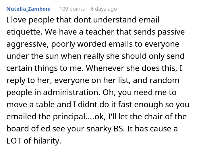 "Oh, You Want Individual Emails? You Got It": Woman Teaches A Passive-Aggressive Coworker A Lesson On Email Etiquette "Oh, You Want Individual Emails? You Got It": Woman Teaches A Passive-Aggressive Coworker A Lesson On Email Etiquette
