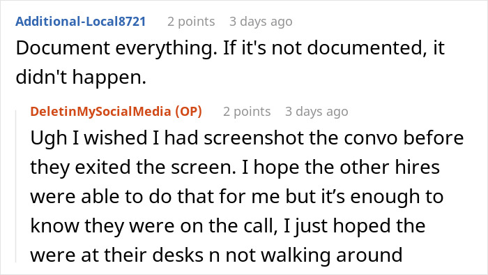 Woman Sees Supervisor Write Mean Things About Her Presentation On A Call, Calls Them Out Woman Sees Supervisor Write Mean Things About Her Presentation On A Call, Calls Them Out
