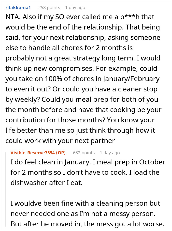 30 Y.O. Woman Asked To ‘Grow Up’ By Her Boyfriend For Not Doing Any Chores After Warning Him In Advance She Won’t Be Able To