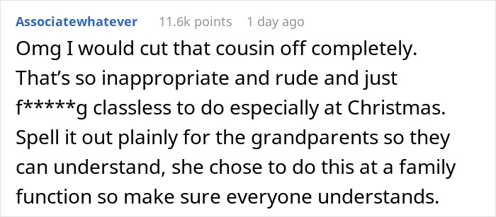 "Cousin’s 'Gift' Ruined Christmas And Possibly My Relationship"