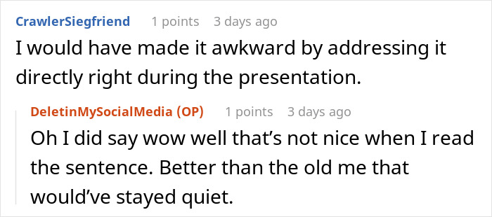 Woman Sees Supervisor Write Mean Things About Her Presentation On A Call, Calls Them Out Woman Sees Supervisor Write Mean Things About Her Presentation On A Call, Calls Them Out