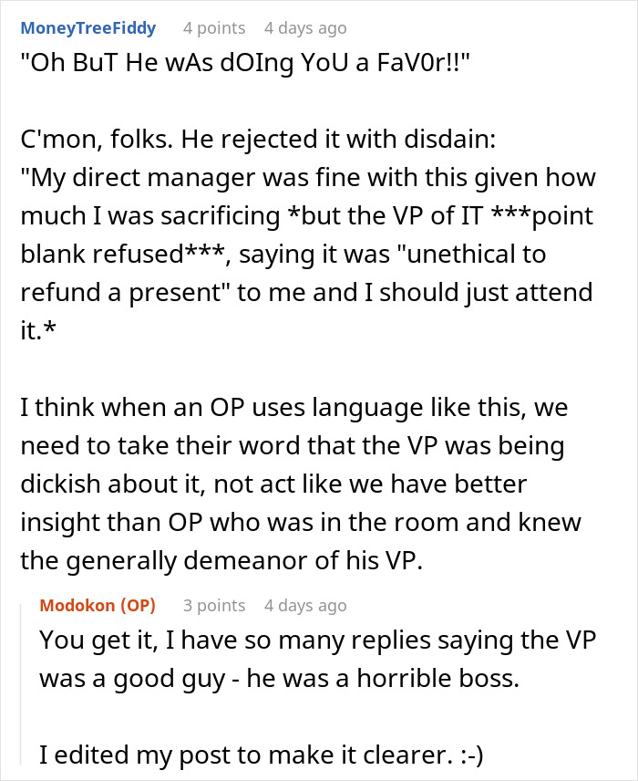 "Won't Pay Me For My Cancelled Event? Pay Me To Go Instead": Employee Makes Boss Cover £4,000 In Expenses After Refusal To Refund Canceled Trip "Won't Pay Me For My Cancelled Event? Pay Me To Go Instead": Employee Makes Boss Cover £4,000 In Expenses After Refusal To Refund Canceled Trip