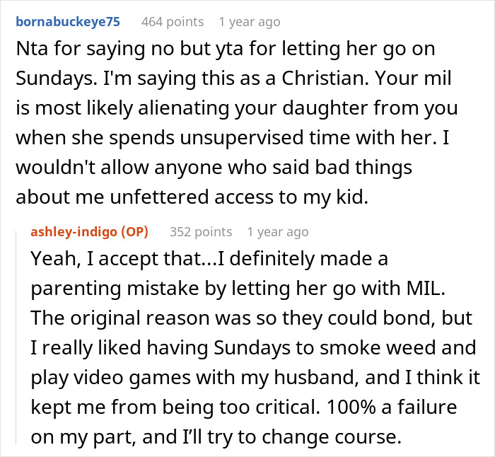 Woman Prohibits MIL From Taking Her 9 Y.O. Daughter To Church “Purity Ball,” Gets Called A Jerk
