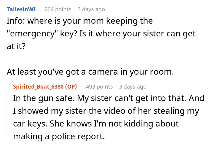 “Am I A Jerk For Making My Parents Choose Between My Sister Going To Jail Or Replacing My Car With Their Vacation Money” “Am I A Jerk For Making My Parents Choose Between My Sister Going To Jail Or Replacing My Car With Their Vacation Money”