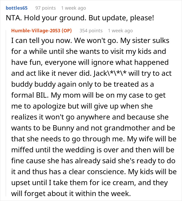 “Am I A Jerk For Not Going To My Sister’s ‘Childfree Wedding'?” “Am I A Jerk For Not Going To My Sister’s ‘Childfree Wedding'?”