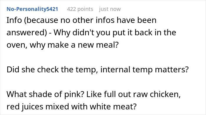 Dad Gets Bashed Online For Refusing To Serve Wife’s Undercooked Chicken To Kids Dad Gets Bashed Online For Refusing To Serve Wife’s Undercooked Chicken To Kids