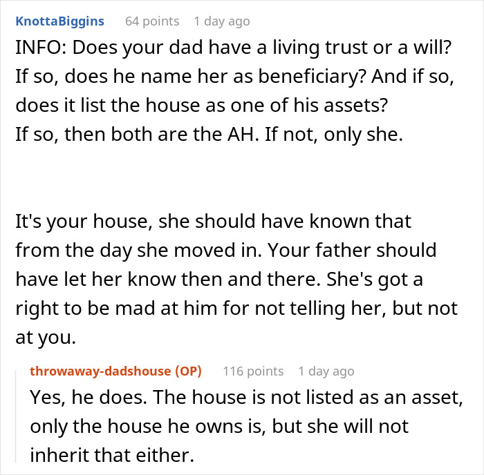“She Was Shocked”: Woman’s Stepmom Tries To Kick Her Out, Not Knowing The Stepdaughter Actually Owns The House “She Was Shocked”: Woman’s Stepmom Tries To Kick Her Out, Not Knowing The Stepdaughter Actually Owns The House