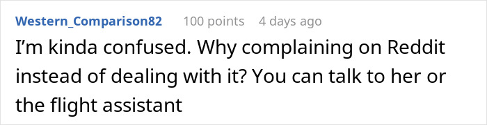 Plane Passenger Annoyed After Learning They Can’t Use Their Tray Table Because A Woman Put A Seat Attachment Over It