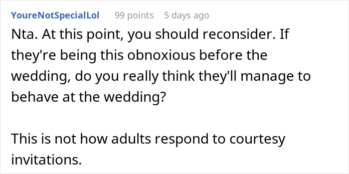 Bride Bans Polyamorous Parents' Throuple Partner From Her Wedding And Asks Folks Online If She's The Bad Guy