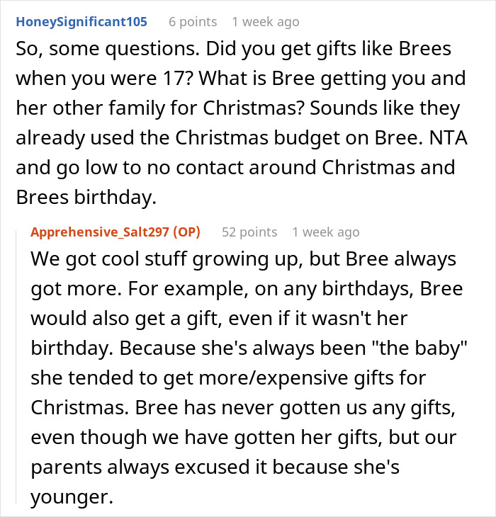 19 Y.O. Discovers Parents Got Gifts For His Sibling Despite Agreeing Not To Get Gifts For Anyone, Says He Won’t Come Home For Christmas 19 Y.O. Discovers Parents Got Gifts For His Sibling Despite Agreeing Not To Get Gifts For Anyone, Says He Won’t Come Home For Christmas