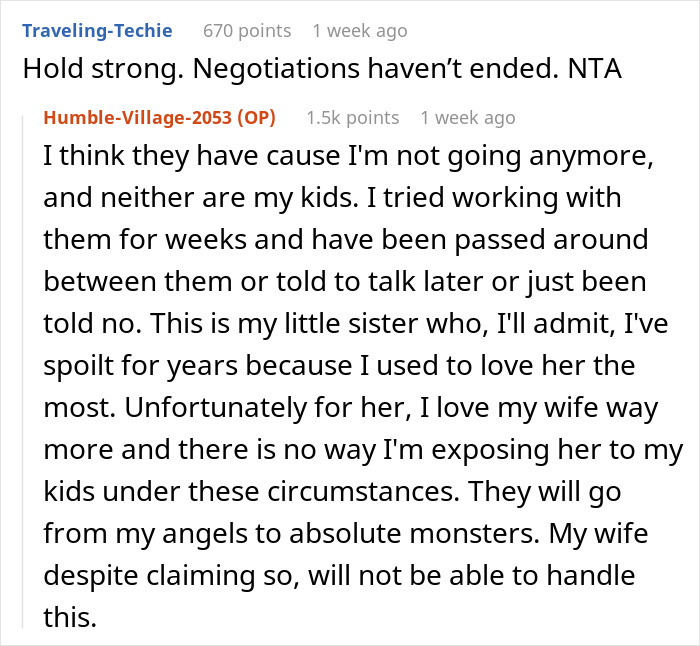“Am I A Jerk For Not Going To My Sister’s ‘Childfree Wedding'?” “Am I A Jerk For Not Going To My Sister’s ‘Childfree Wedding'?”