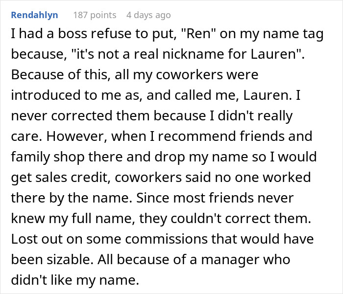 Boss Thinks Employee’s Name Tag Isn’t His Real Name, Tries To Punish Him For It
