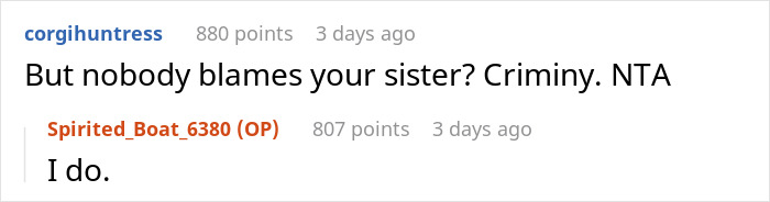 “Am I A Jerk For Making My Parents Choose Between My Sister Going To Jail Or Replacing My Car With Their Vacation Money” “Am I A Jerk For Making My Parents Choose Between My Sister Going To Jail Or Replacing My Car With Their Vacation Money”