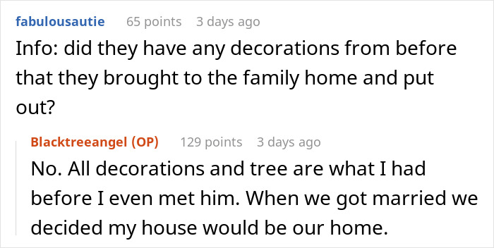 Husband Thinks It’s Unfair Their Christmas Decorations Only Represent Black People, But Wife Refuses To Replace Them