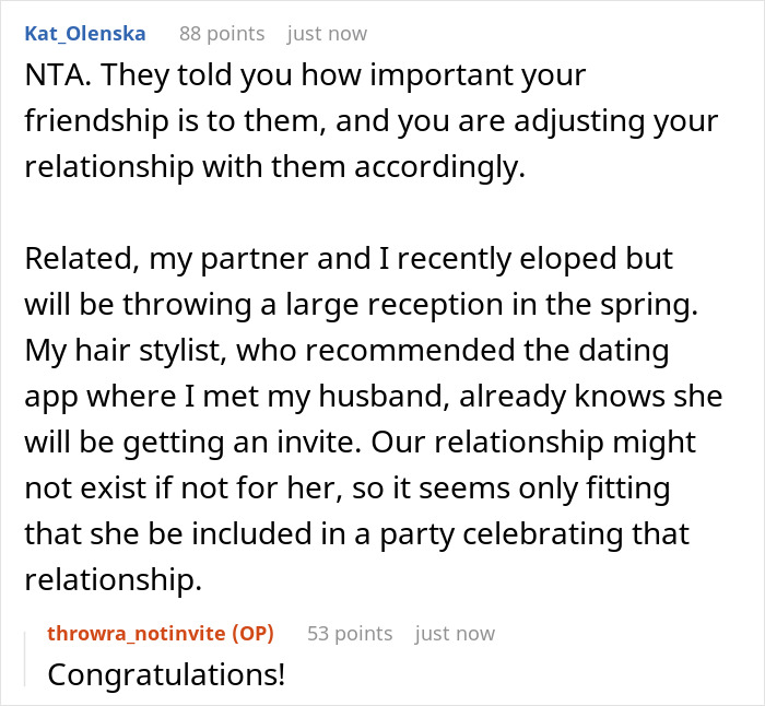 "AITA For Not Inviting Them To My Christmas Party After They Didn’t Invite Me To Their Wedding?" "AITA For Not Inviting Them To My Christmas Party After They Didn’t Invite Me To Their Wedding?"