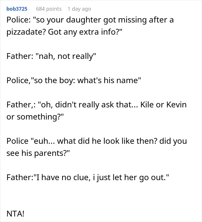 Dad Catches 13 Y.O. Daughter Lying After She Fails To Introduce Her Date, Tells Her To Text Him And Call It Off Dad Catches 13 Y.O. Daughter Lying After She Fails To Introduce Her Date, Tells Her To Text Him And Call It Off