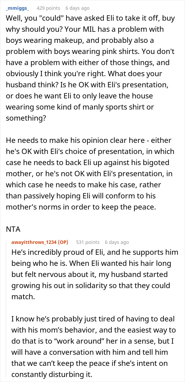 Mom Has The Perfect Response For MIL After She Calls Her Stepson's Eyeshadow Ridiculous, Drama Ensues Mom Has The Perfect Response For MIL After She Calls Her Stepson's Eyeshadow Ridiculous, Drama Ensues