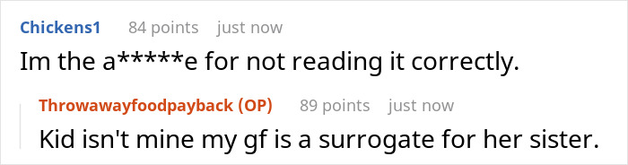 Man Is Fed Up With His Girlfriend’s Cravings While She Is Being A Surrogate For His Sister, Asks Her To Pay For His Meal She Ate Man Is Fed Up With His Girlfriend’s Cravings While She Is Being A Surrogate For His Sister, Asks Her To Pay For His Meal She Ate