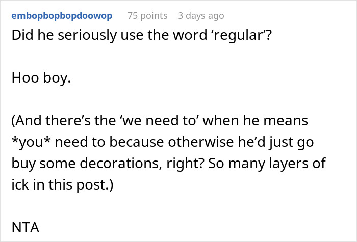 Husband Thinks It’s Unfair Their Christmas Decorations Only Represent Black People, But Wife Refuses To Replace Them Husband Thinks It’s Unfair Their Christmas Decorations Only Represent Black People, But Wife Refuses To Replace Them