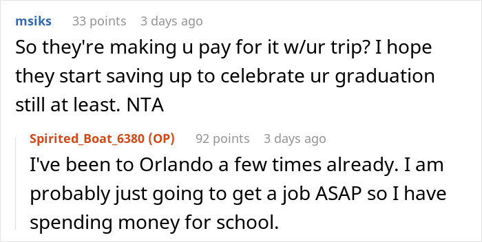 “Am I A Jerk For Making My Parents Choose Between My Sister Going To Jail Or Replacing My Car With Their Vacation Money” “Am I A Jerk For Making My Parents Choose Between My Sister Going To Jail Or Replacing My Car With Their Vacation Money”