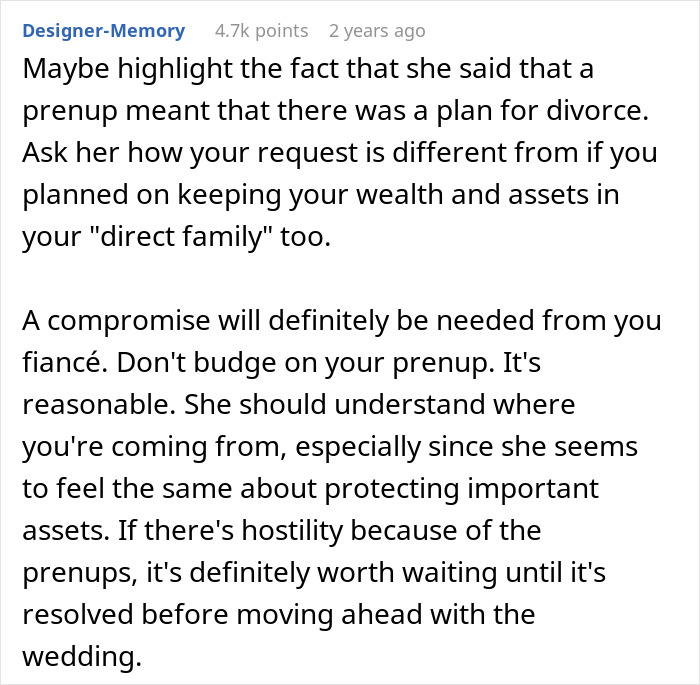 Man Turns To The Internet For Advice After Hypocritical Fiancée Turned Down His Prenup But Demanded He Sign Hers Man Turns To The Internet For Advice After Hypocritical Fiancée Turned Down His Prenup But Demanded He Sign Hers