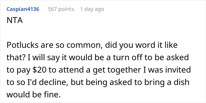 Money’s Tight, So This Guy Skips Throwing $600 On Cooking For 27 People And Potlucks It, Some Guests Get Offended Money’s Tight, So This Guy Skips Throwing $600 On Cooking For 27 People And Potlucks It, Some Guests Get Offended